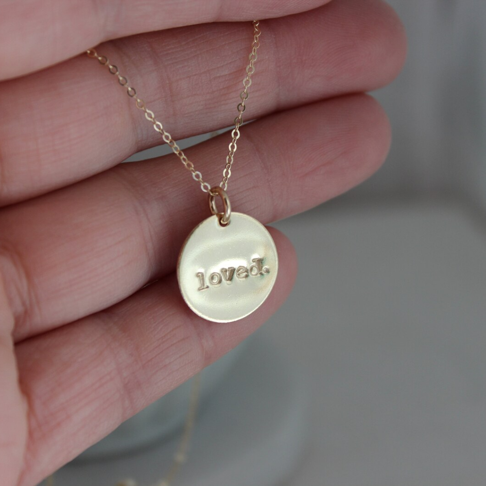 Stamped Love Necklace