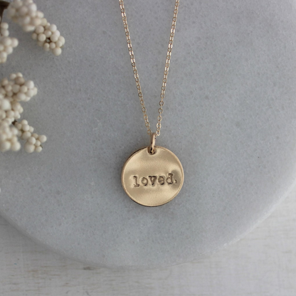 Stamped Love Necklace