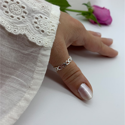 Open Heart Adjustable Ring