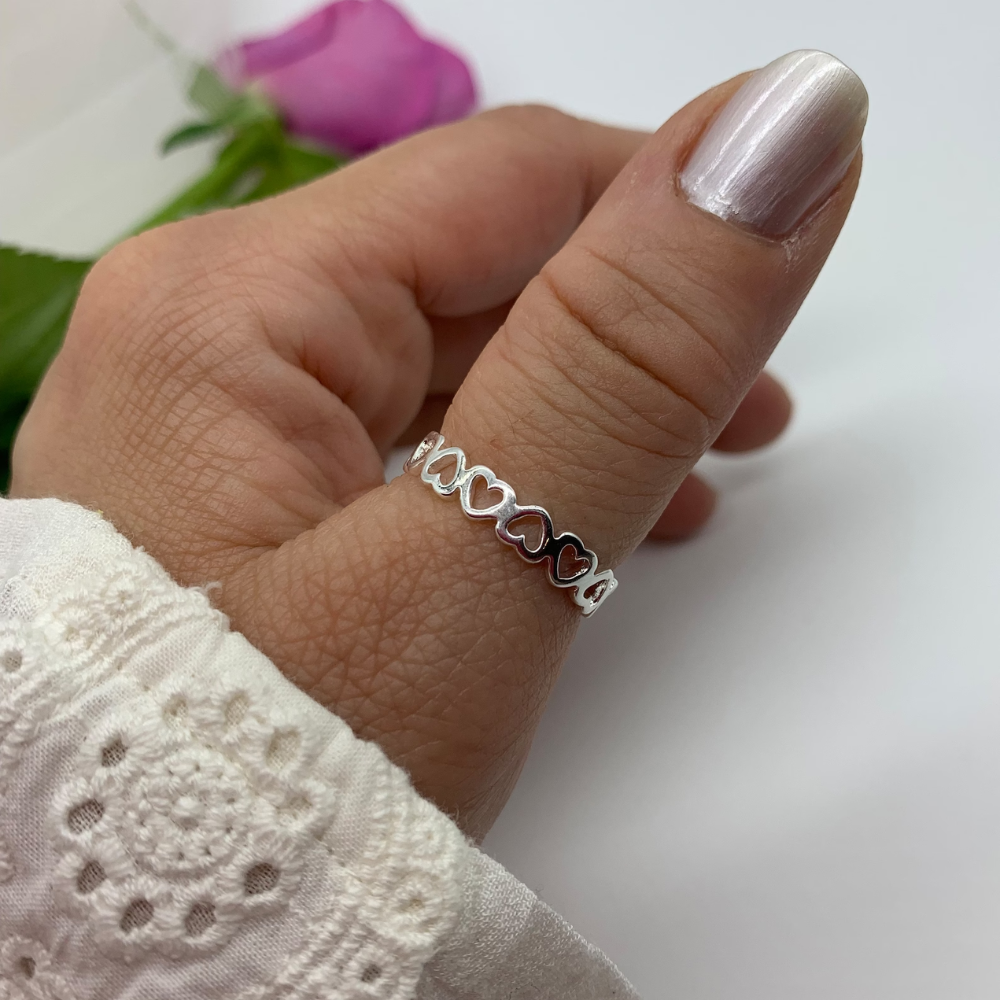 Open Heart Adjustable Ring