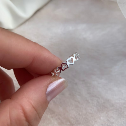 Open Heart Adjustable Ring