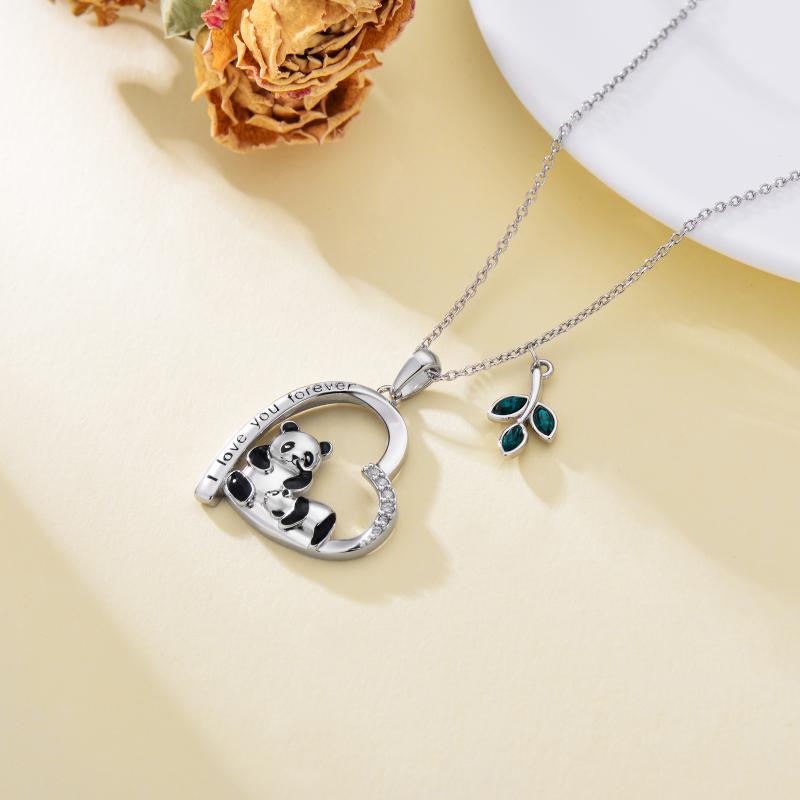 Panda Mother Daughter Necklace