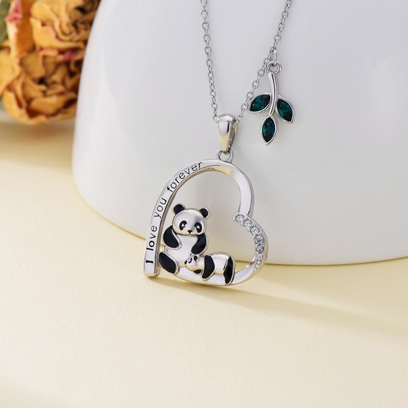 Panda Mother Daughter Necklace