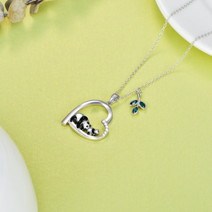 Panda Mother Daughter Necklace